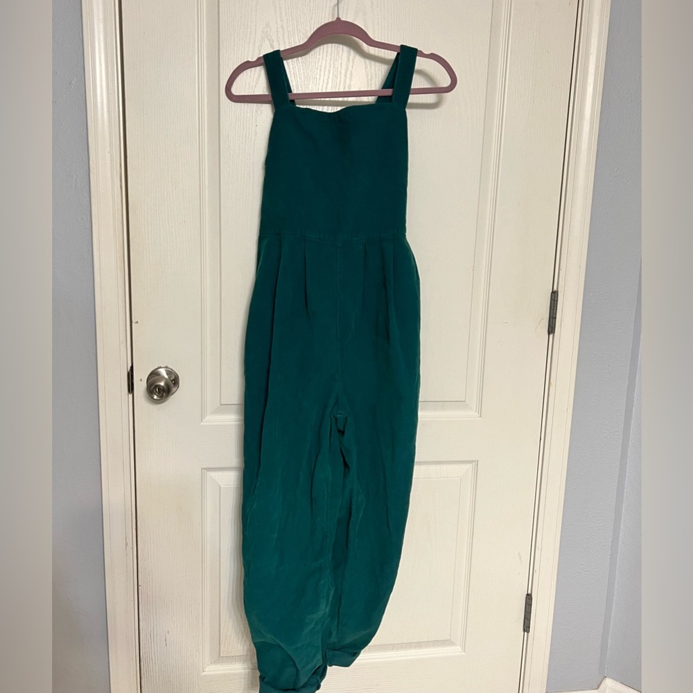 Adorable green free people cord overalls